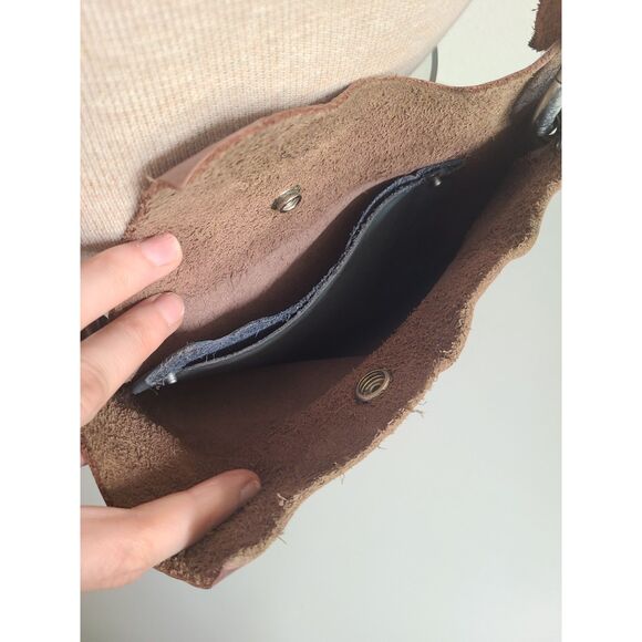 Handmade Rustic Leather Artisan Boho Crossbody Messenger Bag Satchel Hippie Punk - Picture 3 of 8